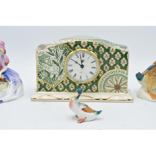 159A - A collection of pottery to include Beswick mallard duck 756-2, a similar smaller example, Royal Doul... 