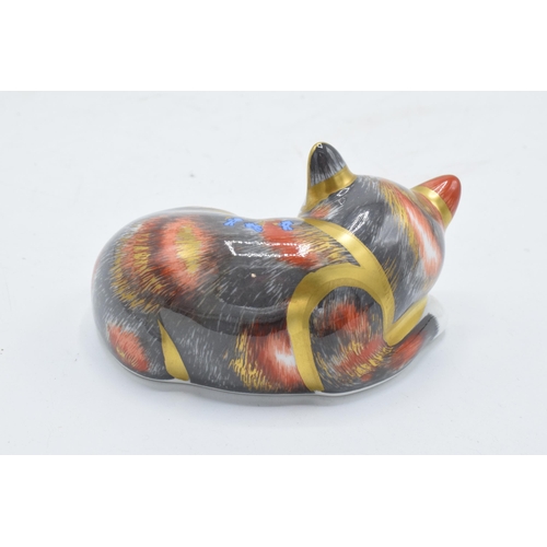 161 - Royal Crown Derby paperweight in the form of a Catnip Kitten. First quality with stopper. In good co... 