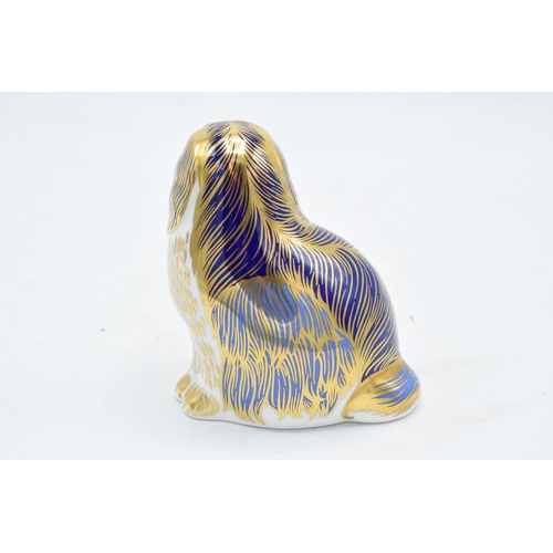175 - Royal Crown Derby paperweight in the form of a Spaniel. First quality with stopper. In good conditio... 