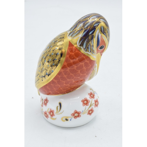 177 - Royal Crown Derby paperweight in the form of a Kingfisher. First quality with stopper. In good condi... 