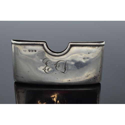 197 - Victorian silver open card case with monogram. Chester 1896. 29.4 grams.