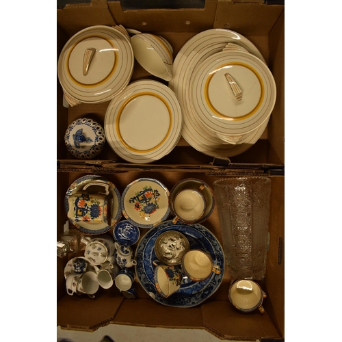20 - A mixed collection of pottery to include a Wedgwood and Co part dinner set, Masons Jardinière patter... 