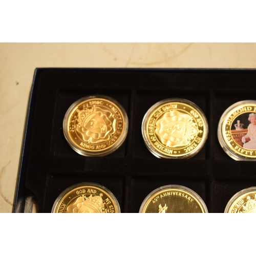 257 - A boxed collection of commemorative coins to include 1952-2012 Diamond Jubilee 50 Pence coin Elizabe... 