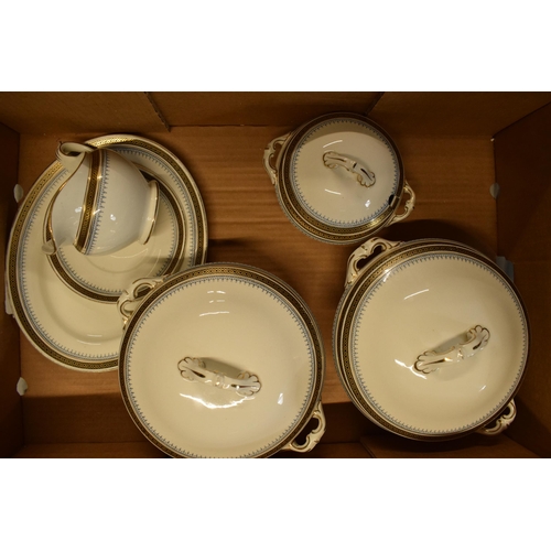 64 - A collection of dinner ware to include Wedgwood and Co regal style items to include tureens and a gr... 