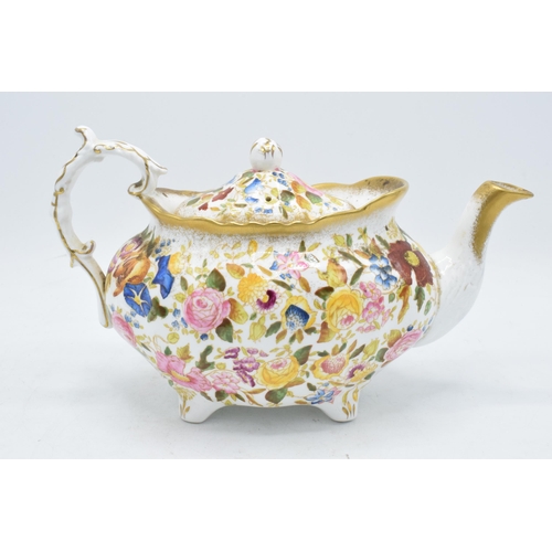 70 - Hammersley bone china teapot in the Queen Anne design. 28cm long. In good condition with no obvious ... 