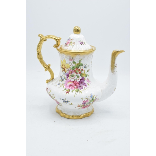 73 - Hammersley coffee pot in the Lady Patricia design. 22cm tall. In good condition with no obvious dama... 