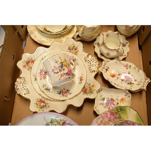 76 - A good collection of 19th and 20th century tea and dinner ware to include Hammersley Queen Anne, How... 