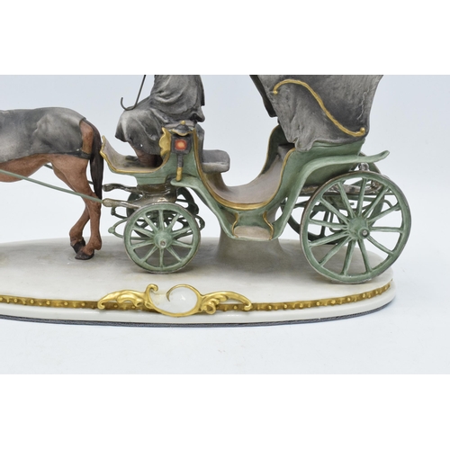 148A - Guseppe Cappe (Capo Di Monte) Italian porcelain figure 'The Last Carriage' with artists marks to rea... 