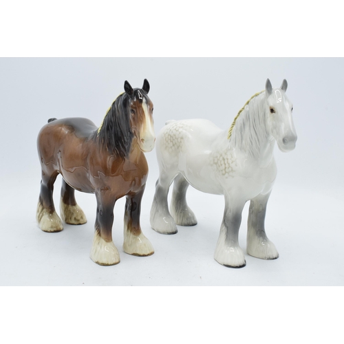 148J - Beswick 818 shires to include a brown and a grey example (2). In good condition with no obvious dama... 