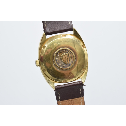 227B - 18ct gold OMEGA Constellation gents automatic wrist watch c1970: Caliber 751 24 jewel movement Gross... 