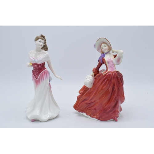 116 - A pair of Royal Doulton lady figures to include Autumn Breezes HN1934 and For You HN3863 (2).