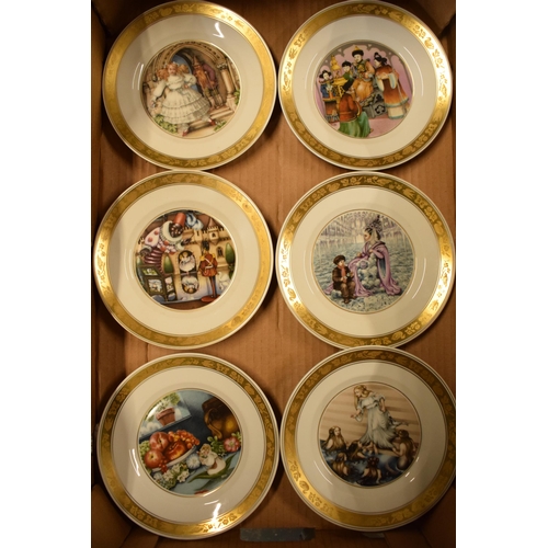183 - A collection of Royal Copenhagen Hans Christian Anderson plates x 10 together with a blue cup and sa... 
