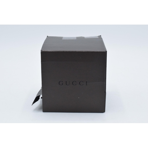 227 - Boxed Gucci gold-plated stainless steel lady's bangle watch 1400L, 26mm without bezel, untested.