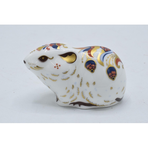 78 - Royal Crown Derby paperweight Bank Vole, first quality with gold stopper.