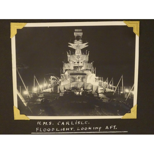 688 - Militaria: the inter-war period photograph album of a Royal Marine serving aboard H.M.S. Carlisle, c... 