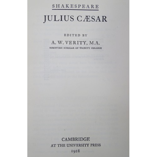 10 - Books: A quantity of assorted hardback books, titles to include Julius Caesar, by A. W. Verity, 1928... 