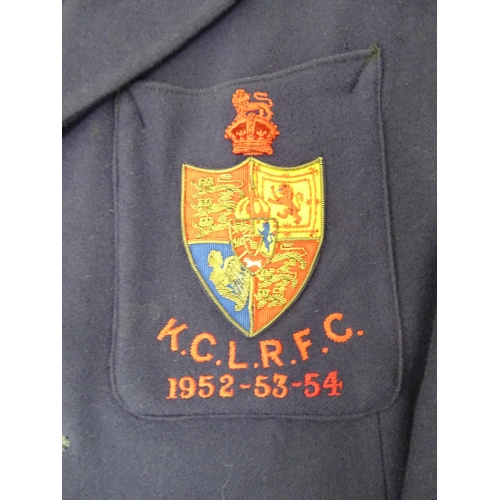 2 - A vintage blazer by Jack Hobbs Ltd., London, with badge for K.C.L.R.F.C 1952, 53, 54