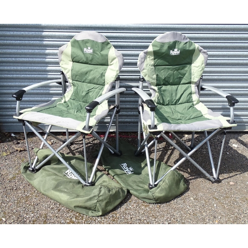 35 - Two Royal folding camping chairs with bags. (2)