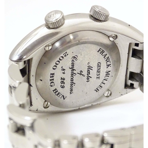 770 - Franck Muller : A gentleman's 2000 Big Ben bracelet watch with a stainless steel case, numbered 269.... 