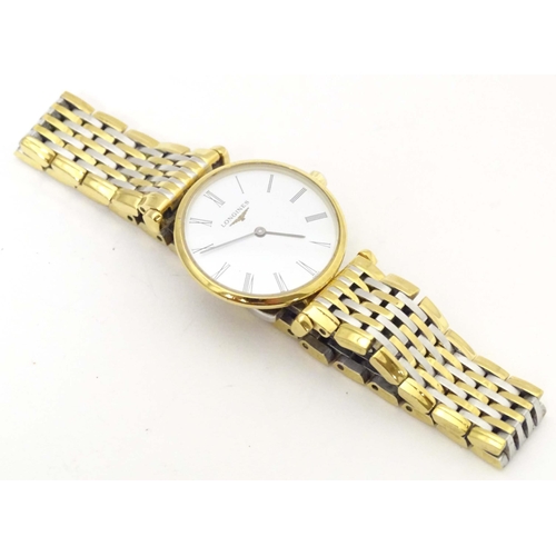 771 - A La Grande Classique de Longines ladies' wrist watch, etched with serial number L4 209 2 34170478