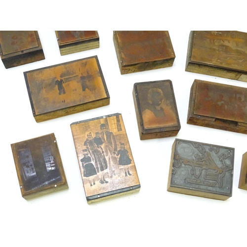 974 - A quantity of mid 20thC printing blocks to include photographic printing blocks documenting a Christ... 