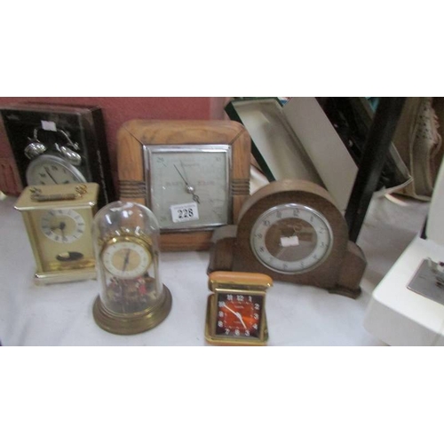 Five clocks and a barometer. Barnebys