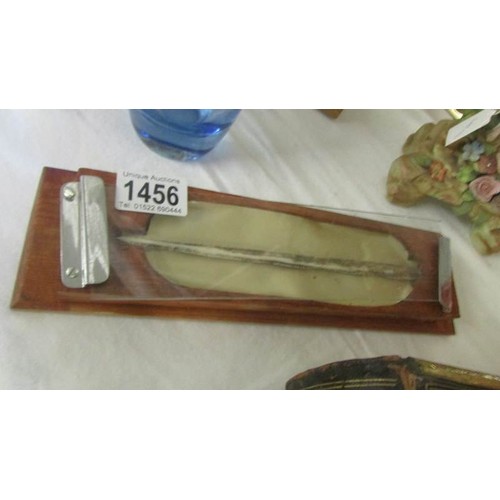 Victorian taxidermy - a small cased sword fish blade. | Barnebys