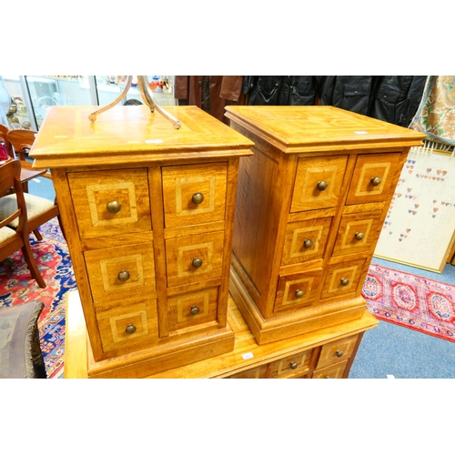 Marks Spencer Malabar Pair Of Mango And Marble Inlaid Six Drawer
