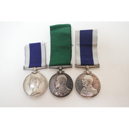 579 - Queen Victoria Royal Naval long service and good conduct medal, awarded to A Noble, Sergt, No.775, P... 