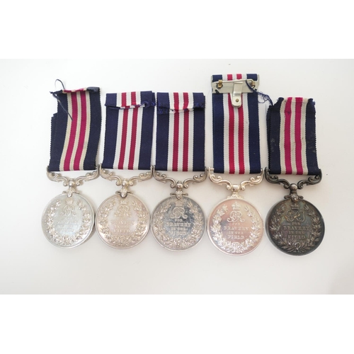 580 - Five Military medals comprising four George V awarded to 28778 Cpl. N. Walton, 13/Durh L.I.; 23183 C... 