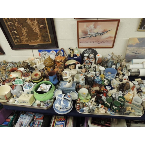 80 - Large collection of collectables including Royal Doulton Toby jugs, Lurpak butter and toast rack, Ye... 