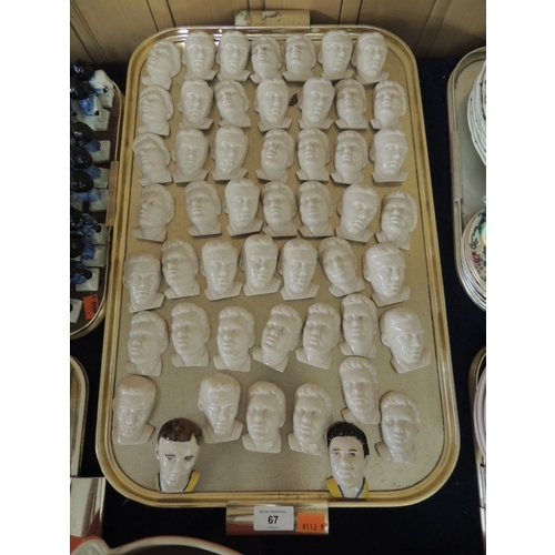 67 - Wade teenage idol masks unpainted and two finished including Marty Wilde and Cliff Richard