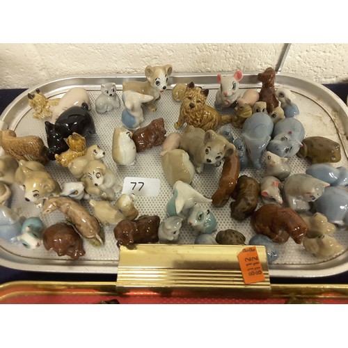 77 - Good collection of Wade Whimsical collectors' figures (4 trays)