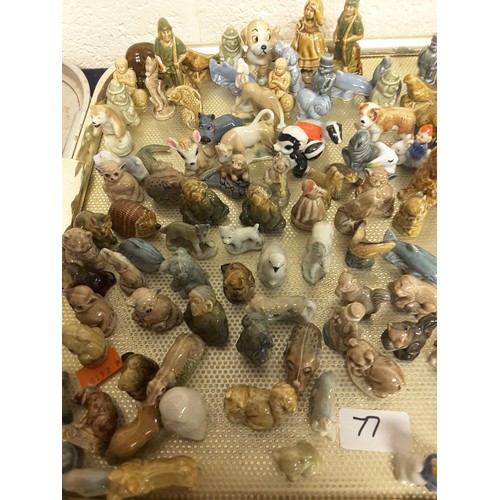 77 - Good collection of Wade Whimsical collectors' figures (4 trays)