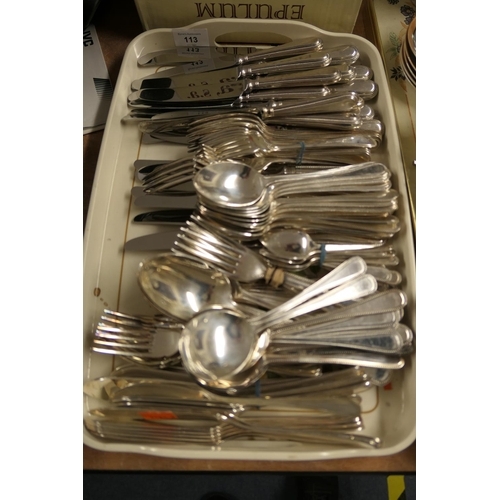 113 - Tray of silver plated cutlery by Arthur Price