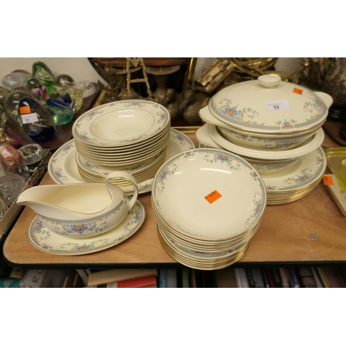 32 - Royal Doulton Juliet pattern part dinner service from the Romance Collection