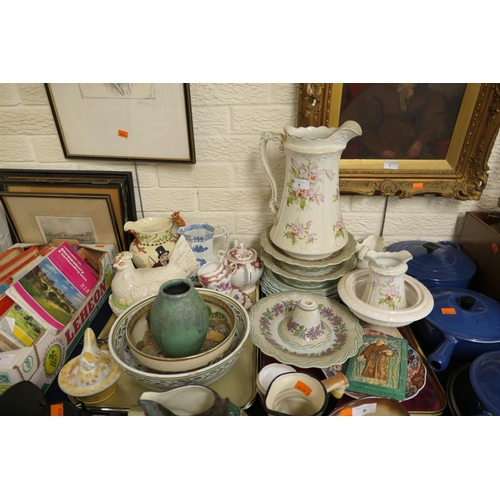 6 - Victorian part dessert service, other decorative ceramics including Japanese bowl, Aynsley china par... 