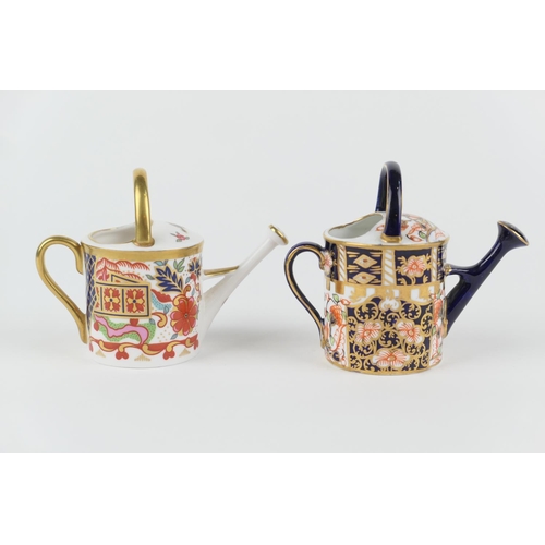 20 - Royal Crown Derby miniature watering can, circa 1920, decorated in imari colours, pattern 6299, prin... 