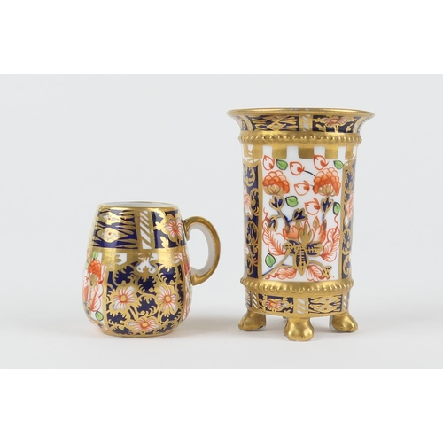 26 - Royal Crown Derby miniature spills vase, circa 1906, decorated with pattern 6299, printed marks, 8.5... 