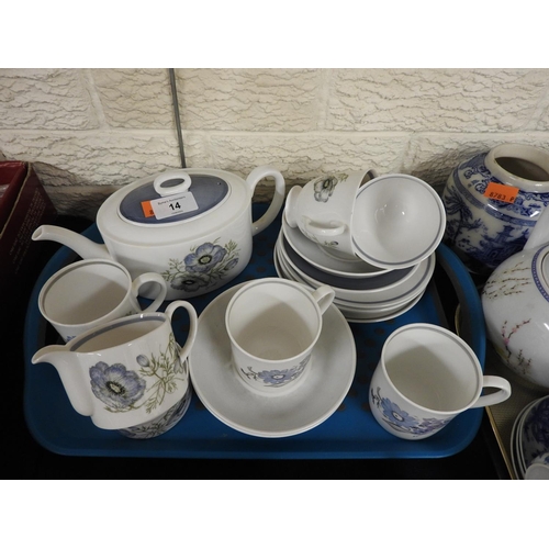 14 - Susie Cooper Glen Mist china tea and coffee wares