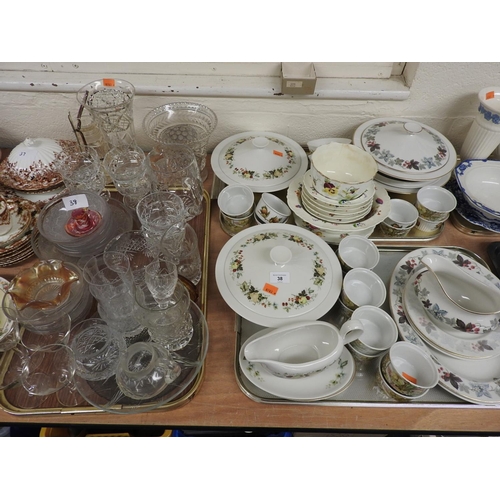 38 - Royal Doulton Camelot pattern china dinner wares; also Miramont pattern dinner wares, ramekins and m... 
