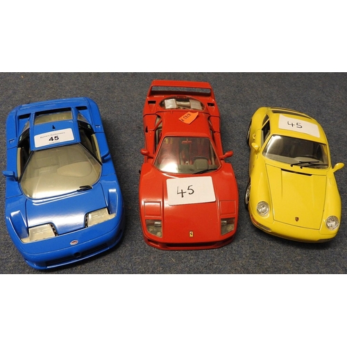 45 - Three Burago model super cars