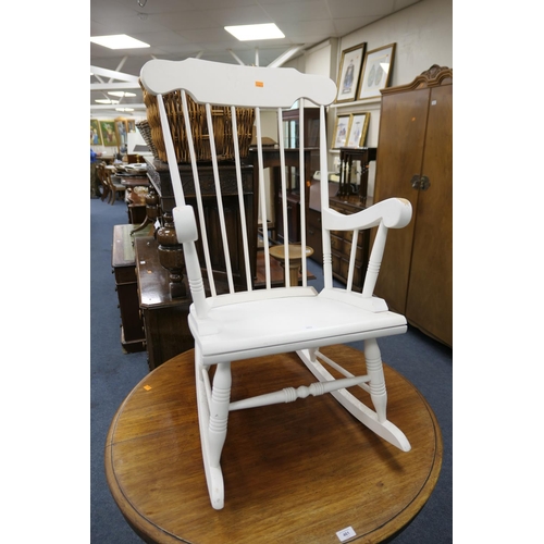 462 - White painted rocking chair