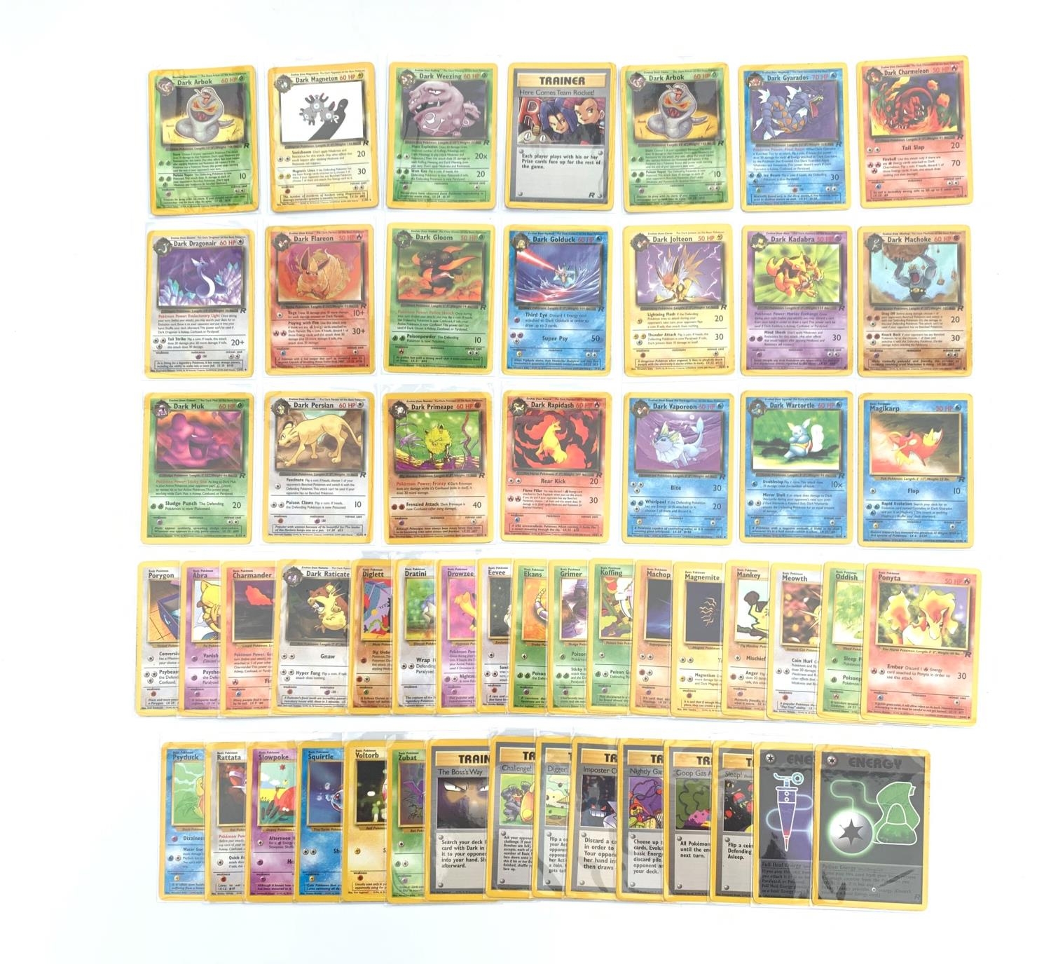 A Part Complete Pokemon (53/82) Team Rocket Set Includes 4 holographic