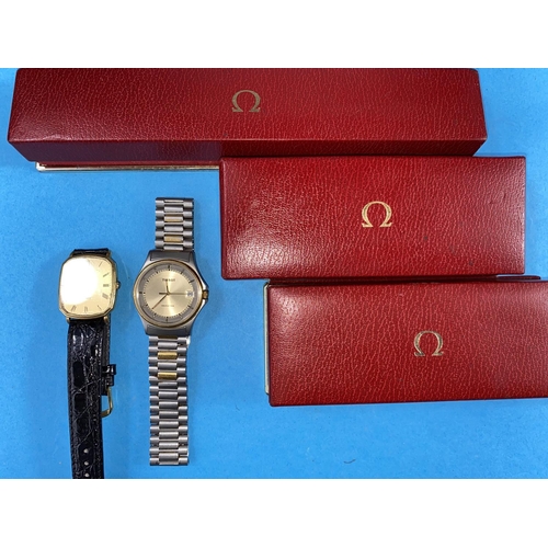 3 Omega watch cases, Tissot Seastar and a Raymond Weil watch Barnebys