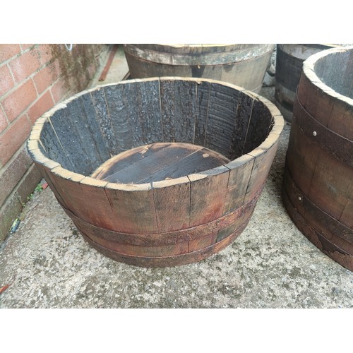 25a - A half garden barrel 62cm