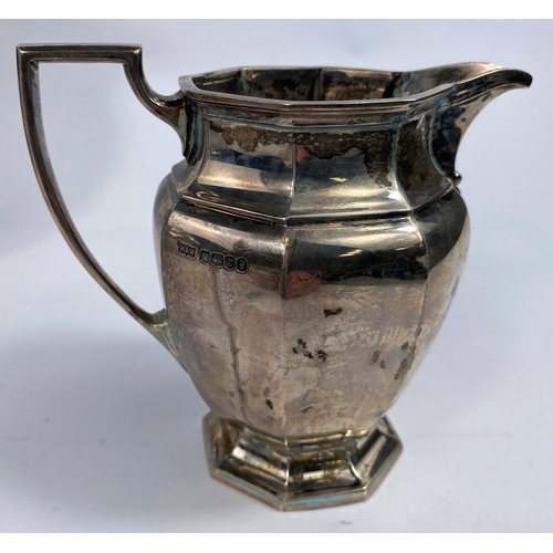 618 - A hallmarked silver 4 piece tea set of octagonal tapering form, Sheffield 1934, 68.24oz.