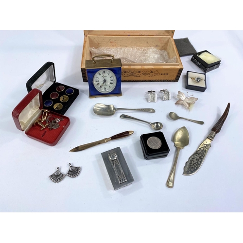 28 - A selection of cufflinks and other similar collectables; 4 modern watches and costume jewellery