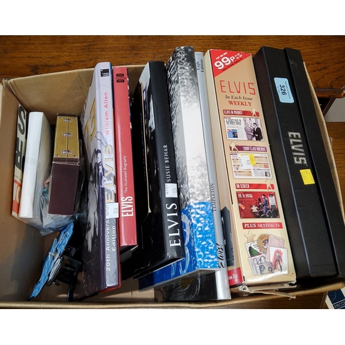 326 - A selection of Elvis memorabilia and books