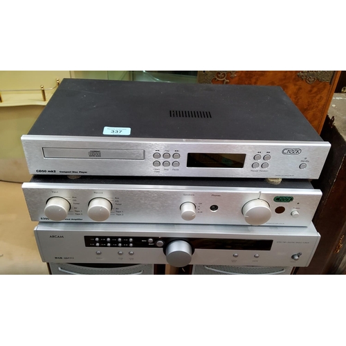 337 - A Creek CD 50 MK compact disc player, a Creek amplifier and an Arcam DAB tuner